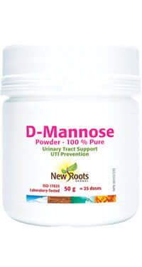 D-Mannose et Canneberge avec probiotique de New Roots 50 g poudre