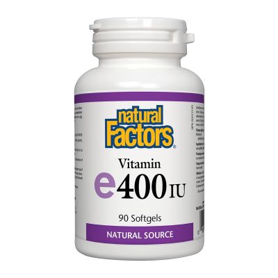 Vitamine E400 de Natural Factors, 90 gélules