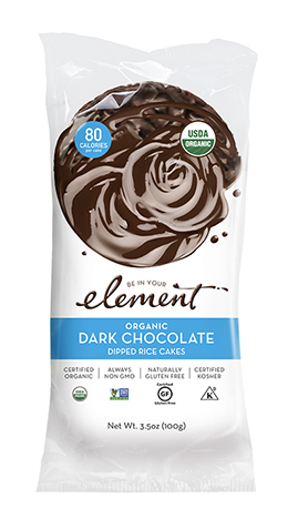 Organic Dark Chocolate Dipped Rice Cakes by element 100g
