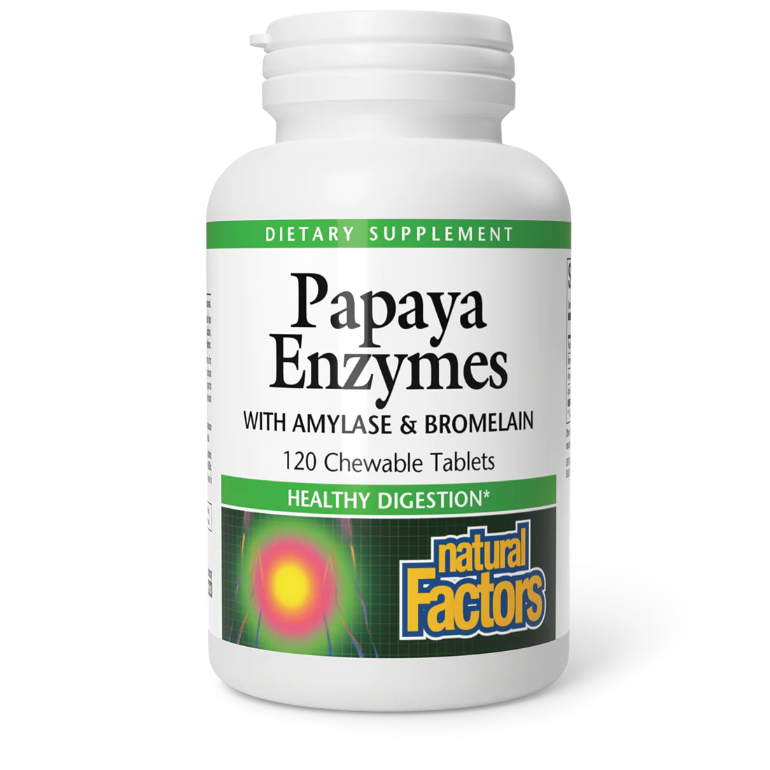 Enzyme de papaye de Natural Factors, 120 capsules
