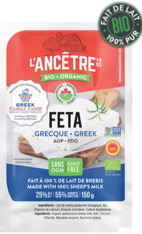 Organic Feta with Sheep Milk by L'Ancetre, 150g
