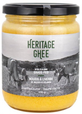 Heritage Ghee Nouvelle-Zélande Beurre clarifié nourri à l'herbe, 400 g