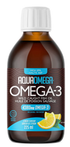 High EPA 4380 mg Omega-3 Lemon Flavour by AquaOmega, 225ml