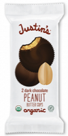 Coupes au beurre de cacahuètes au chocolat noir biologique par Justin&#39;s® 40g 