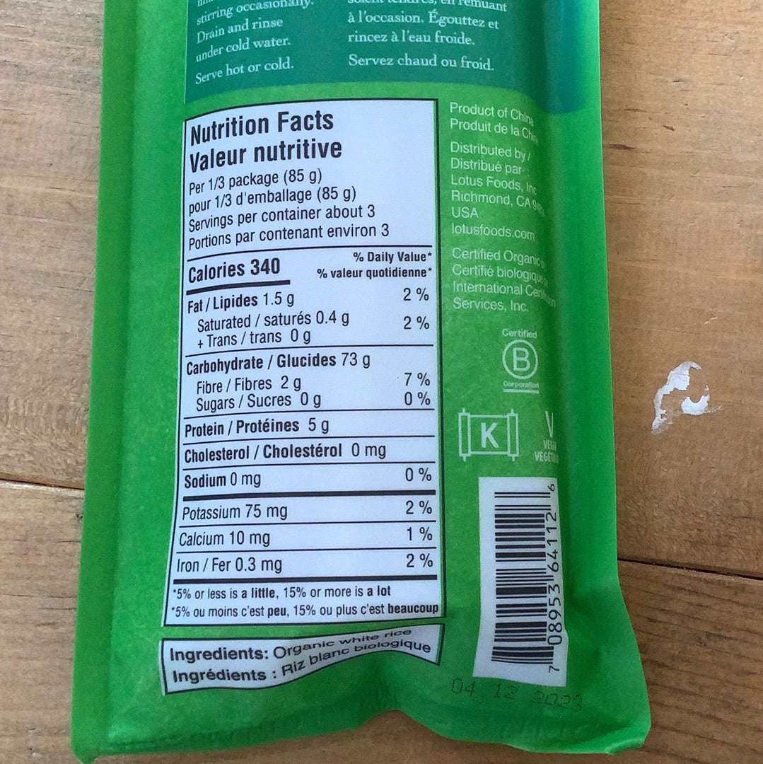 Nouilles de riz bio traditionnelles pad thai de Lotus Foods 