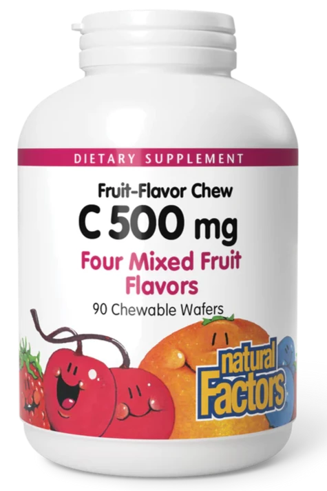 Vitamin C Fruit-Flavor Chewable by Natural Factors, 90 chewables