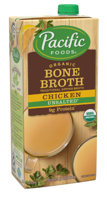 Chicken Bone Broth- Unsalted by Pacific Foods, 946 ml