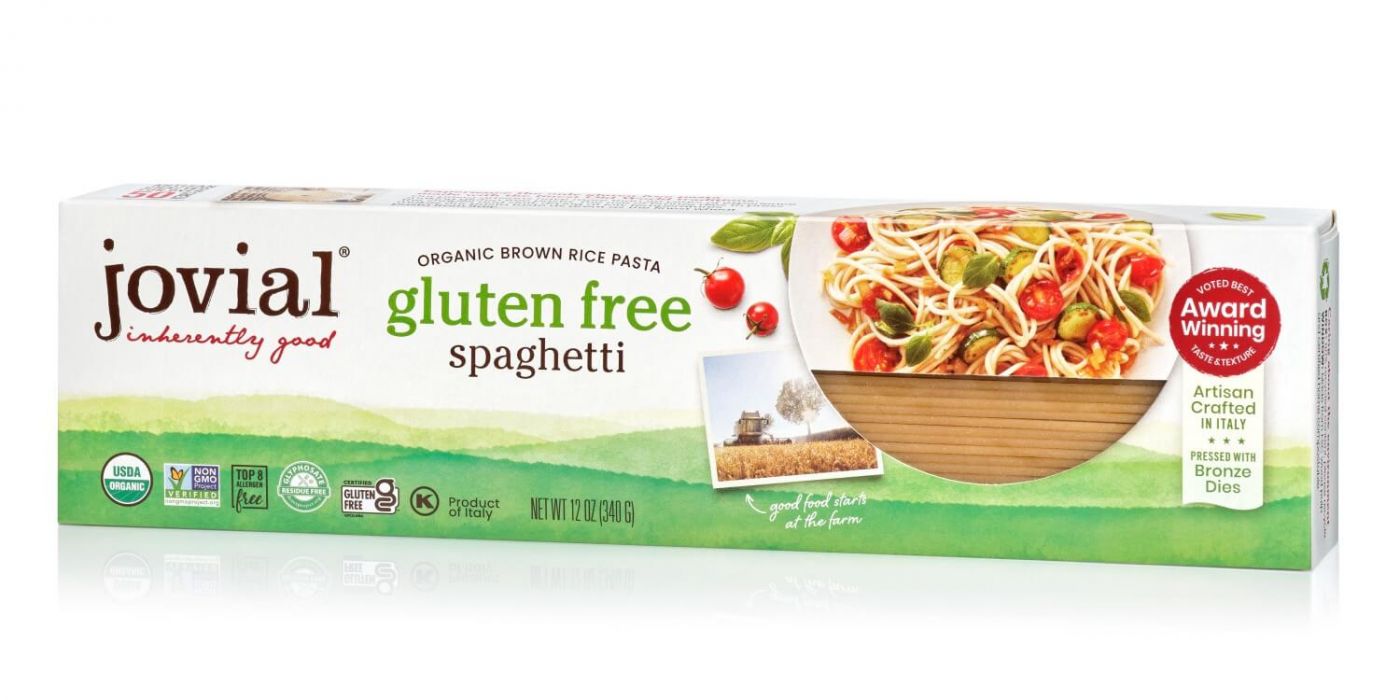 100% Organic Gluten Free Brown Rice Spaghetti by Jovial, 340g