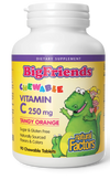BigFriends Tangy Orange Vitamin C Chewable for Kids by Natural Factors, 90 tablets