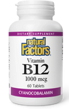 B12 - 1000 mg de Natural Factors, 60 capsules