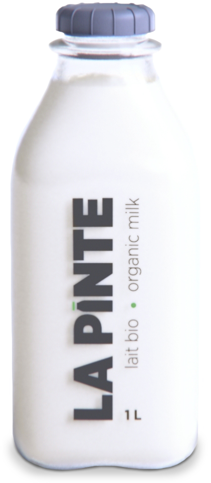 1% Organic Milk | Lait Bio 1% | La Pinte | 1L