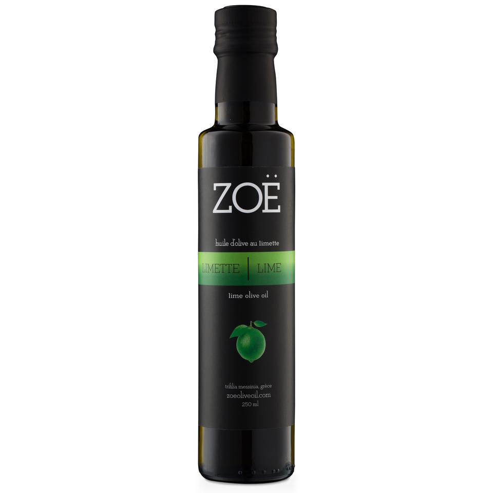 Huile d'olive extra vierge infusée au citron vert par Zoë 250 ml