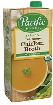 Organic Chicken Broth Low Soduim by Pacific Foods, 946 ml