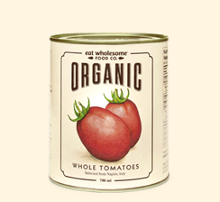 Tomates entières biologiques par Eat Wholesome, 796 ml