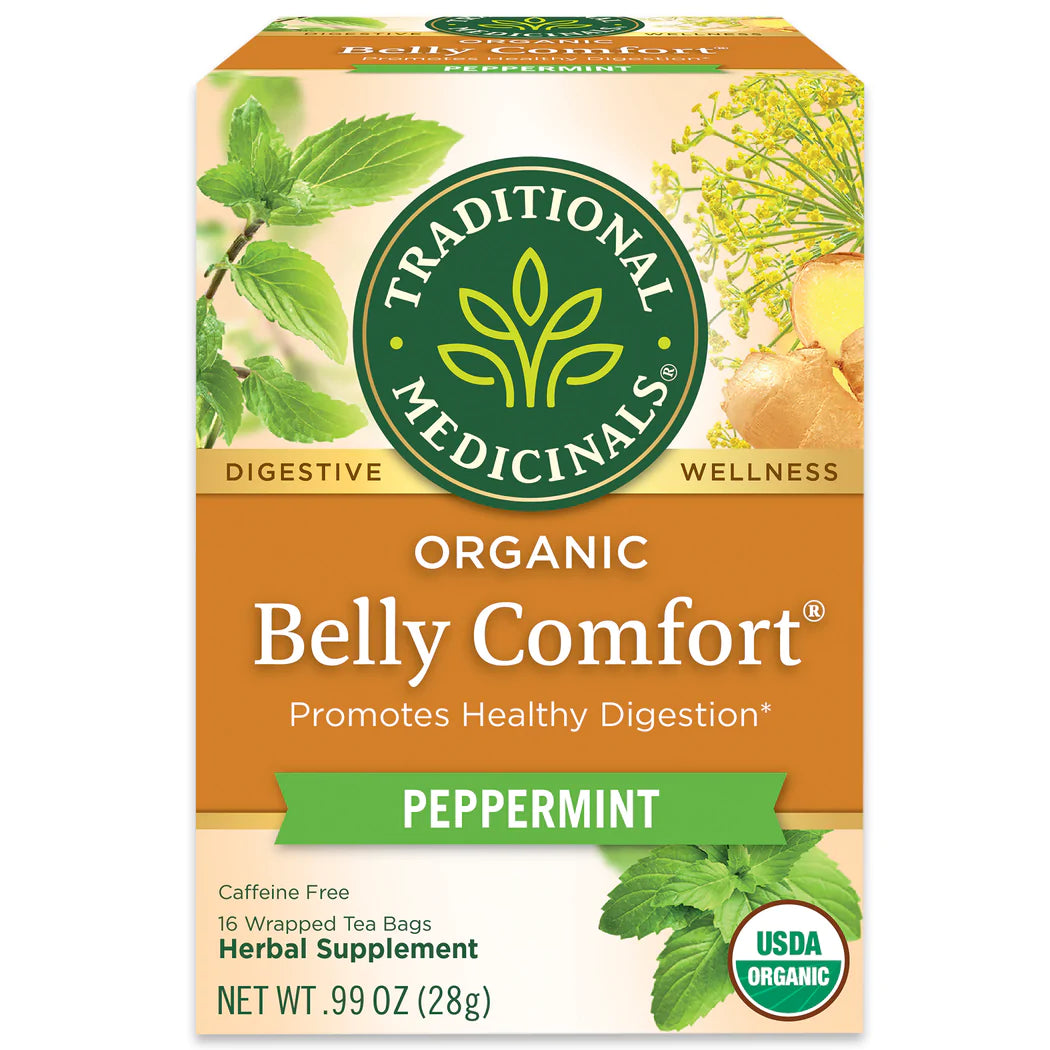 Organic Belly Comfort® Peppermint Tea by Traditional Medicinals, 28g