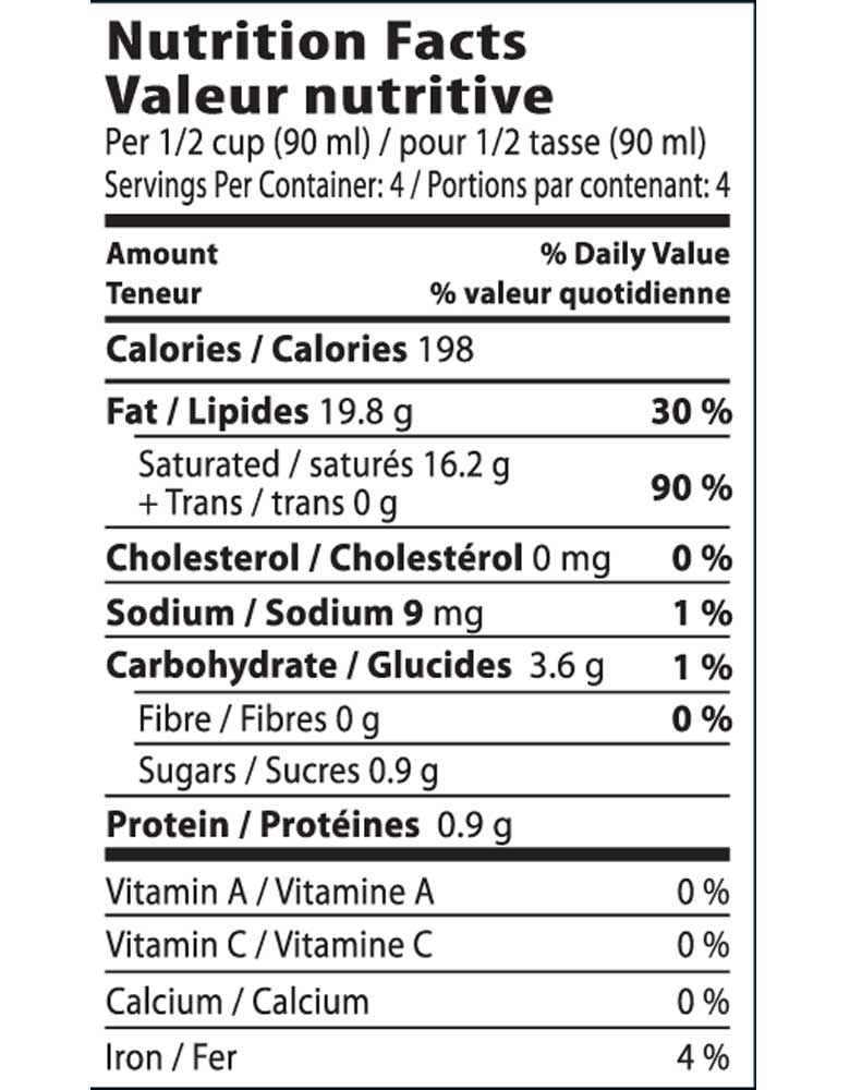 Organic Coconut Cream 22% by Rawua, 400ml