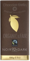Organic 92% Chocolate Bar by Chocolat Stella 100 g