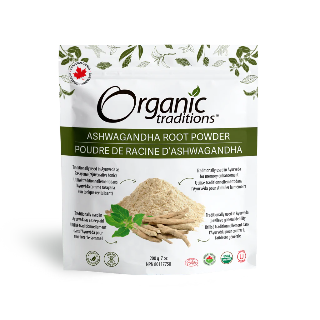 Organic Ashwagandha Root Powder by Organic Traditions, 200g