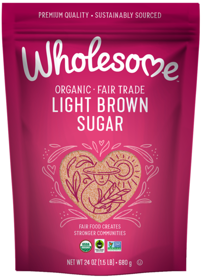 Organic Fair Trade Light Brown Sugar by Wholesome 680g