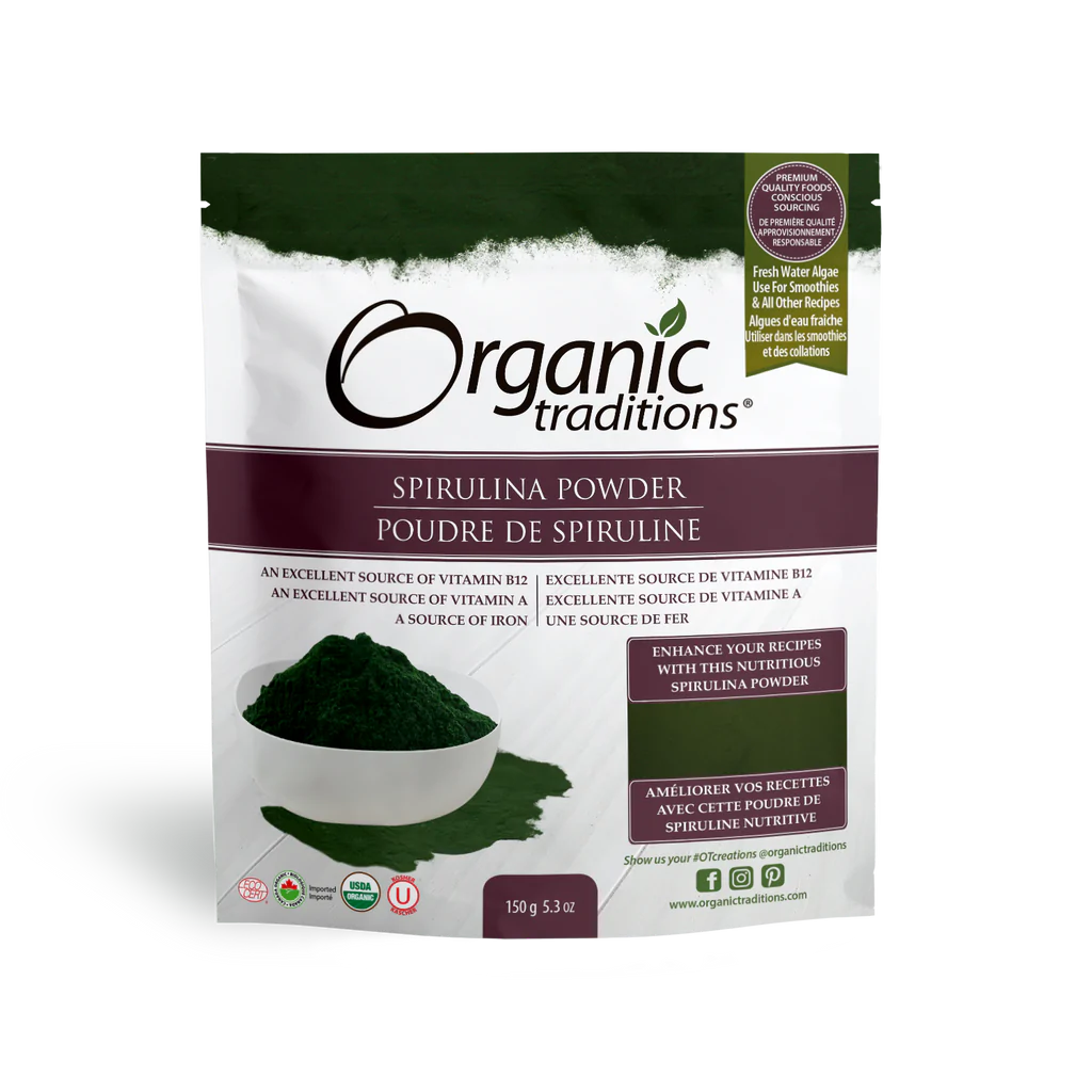Organic Spirulina Powder by Organic Traditions, 150g