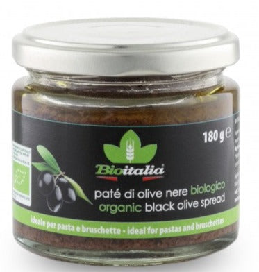 Tartinade d'olives noires de BioItalia, 180g