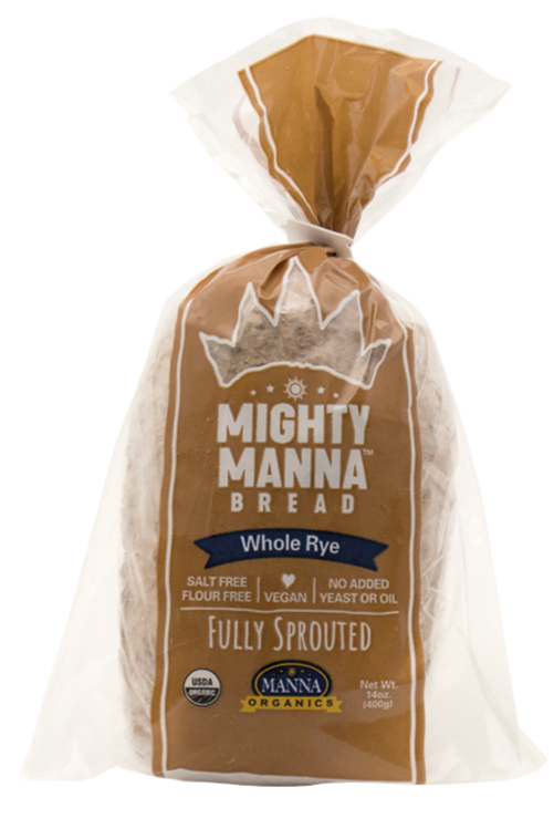 Pain germé bio seigle entier - Sans blé par Manna Organics, 400 g