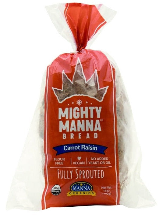 Organic Carrot Raisin Sprouted Bread by Mighty Manna, 400g