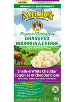 Organic Grass Fed Shells & White Cheddar by Annie's Homegrown 170g