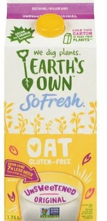 Unsweetened Original Oat Milk by Earth’s Own , 1.75L
