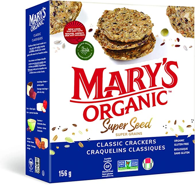 Organic Super-Seed Classic Crackers by Mary's Organics, 156g