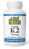 Vitamine K2 de Natural Factors, 60 gélules